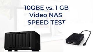 10gbe vs 1bg Ethernet NAS Speed Comparison - Synology NAS speed test video editing