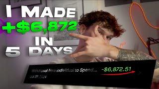 I made $6,872 in 5 days day trading