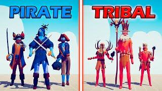 PIRATE TEAM vs TRIBAL TEAM - Totally Accurate Battle Simulator | TABS