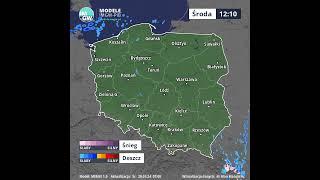 Prognoza opadu na 8 godzin (Model MERGE) 20.03.2024 #short  #weather  #pogoda