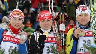 Andrea Henkel wird Sprint-Weltmeisterin 2008