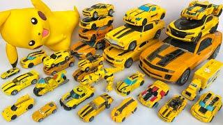 Various Yellow Bumblebee Transformers Car Toys (Animation) Robots Tobot Dinosaur Pikichu Stopmotion