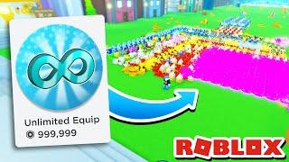 I equipped UNLIMITED PETS in PET SIMULATOR X... (ROBLOX)