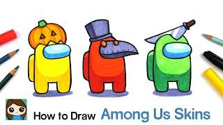 How to Draw AMONG US Game Skins Halloween