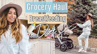 GROCERY HAUL + MY BREASTFEEDING DIET// TRAVEL VLOG TO NY!