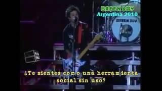 Green Day - She - Live in Argentina 2010- Proshot