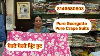 Pure Georgette / Pure Crape Suits # 8146580803 # 30/8/24