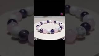 Rose Quartz, Amethyst and Howlite Bracelet 