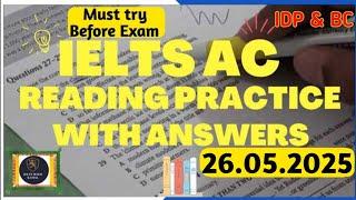 IELTS Reading practice test 2025 With Answers | 26.05.2025 | IELTS Reading Practice Test