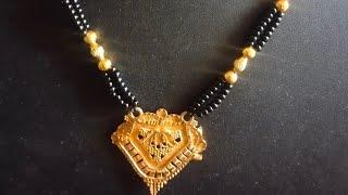 Handmade black beads mangalsutra ।। Marathi short mangalsutra design