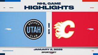 NHL Highlights | Utah HC vs. Flames - January 2, 2025