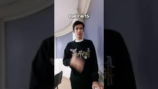 I'm 15 but dad telling he's 30 #funny #dad #family #relatable #comedy