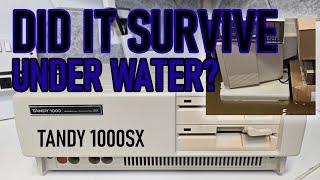 Did It Survive Underwater? Tandy 1000SX Water Restoration Flood Survivor - Retro Computing