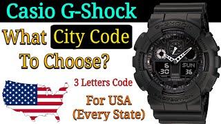 Casio G-Shock USA | What City Code To Choose? | Statewise Time Zone Settings 