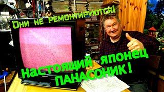 Открыл закрытые катоды. Японец сдался. Ремонт телевизора Panasonic TC-2161EE. Курсы телемастеров.