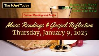 Today's Catholic Mass Readings & Gospel Reflection - Thursday, January 9, 2025