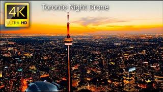 Toronto 4K Drone at Night Video