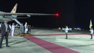 Prime Minister Narendra Modi arrives in Guyana to grand ceremonial welcome