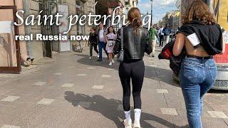 Russia, The Best Russian Street In Saint Petersburg / Beautiful and attractive Russian girls 