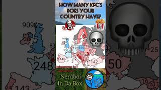 How many KFC's does your country have?  #shorts #map #europe #kfc #geography