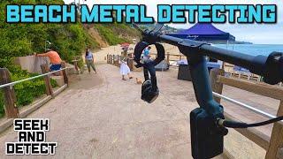 Summer Beach Metal Detecting & some Skimboarding