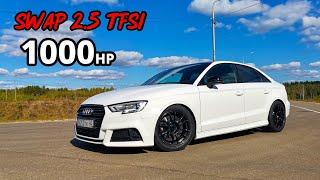 Самая БЫСТРАЯ в России AUDI A3 2.5 TFSI STAGE 4 e85 1000л.с.