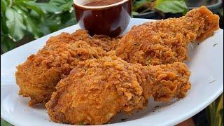 Crispy Fried Chicken, Flavorful & Delicious! (No Milk, No Egg)