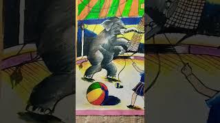 Circus  show 'easy pastel colour drawing'  #short.....