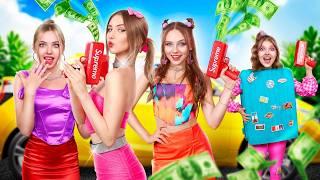 Rich Tim Tin Girls on Poor Vacation! Millionaire Kids in a Small Town