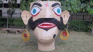 Cresset(मशाल) Ravan was made to stand in Rajouri garden (Near subhash nagar) #youtube #dussehra2024