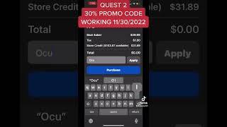 Oculus Quest 2 WORKING Discount Code 30% Off #shorts