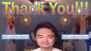 WE REACHED 600 SUBSCRIBERS!!! THANK YOU!!!