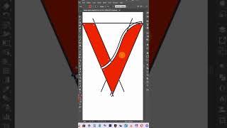 V Letter Logo Design in Adobe Illustrator Tutorial - #logodesign #illustrator #youtubeshorts