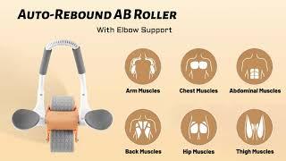 New Arrive Rebound Abdominal Exercise Trainer Dual Wheels Elbow Support AB Roller With Custom Logo