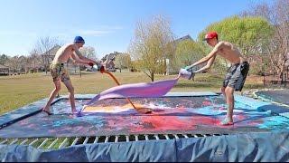 TRAMPOLINE VS PAINT!