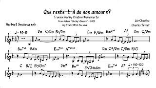 Herbert Swoboda - Que reste-t-il de nos amours (transcription)