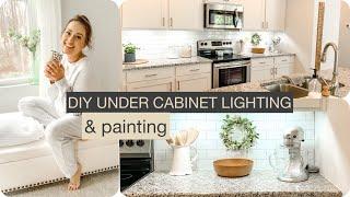 DIY UNDER CABINET LIGHTING & Paint | LEANNA MICHELLE