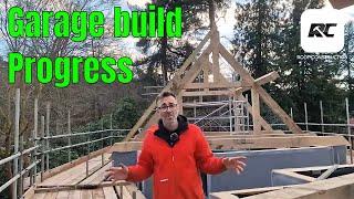 Garage Build progress, labour costs and time spent so far onsite for the carpentry. Episode 12