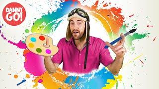 Kid's Painting Ideas w/ Danny Go! /// Colors, Shapes, Animals + Counting