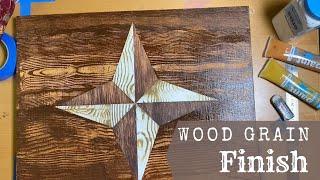 How to paint realistic wood grain finish with acrylic paint