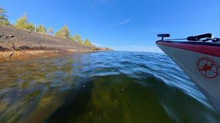 Kayaking in the biggest fresh water archipelago in the world. Lake Vänern.