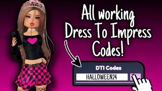 ALL WORKING CODES IN DRESS TO IMPRESS ROBLOX  | DTI Roblox 