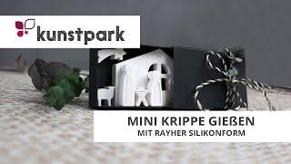 Mini Krippe gießen mit Rayher Silikonform - DIY Anleitung