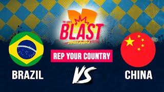 Brazil vs China I Top 8 Rep Your Country I The Legits Blast 2023