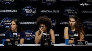 Notre Dame women's basketball press conference reaction as Hannah Hidalgo struggles in Sweet 16
