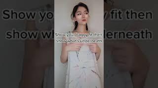 Showing Whats Underneth | No Bra Challenge  #tiktok #shorts