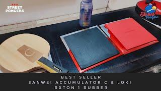 Best Seller | Sanwei Accumulator C Blade & Loki Rxton 1 Rubber | Table Tennis Shop