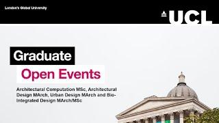 B-pro Master's Degree at The Bartlett School of Architecture