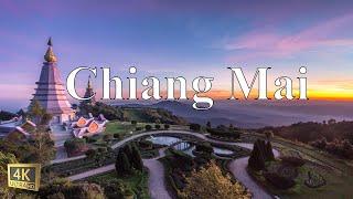 FLYING OVER CHIANG MAI, THAILAND 4K - Relaxing Music