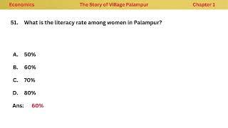 Economics | Chapter 1 | The Story Of Village Palampur | 100 MCQs | BSS Education